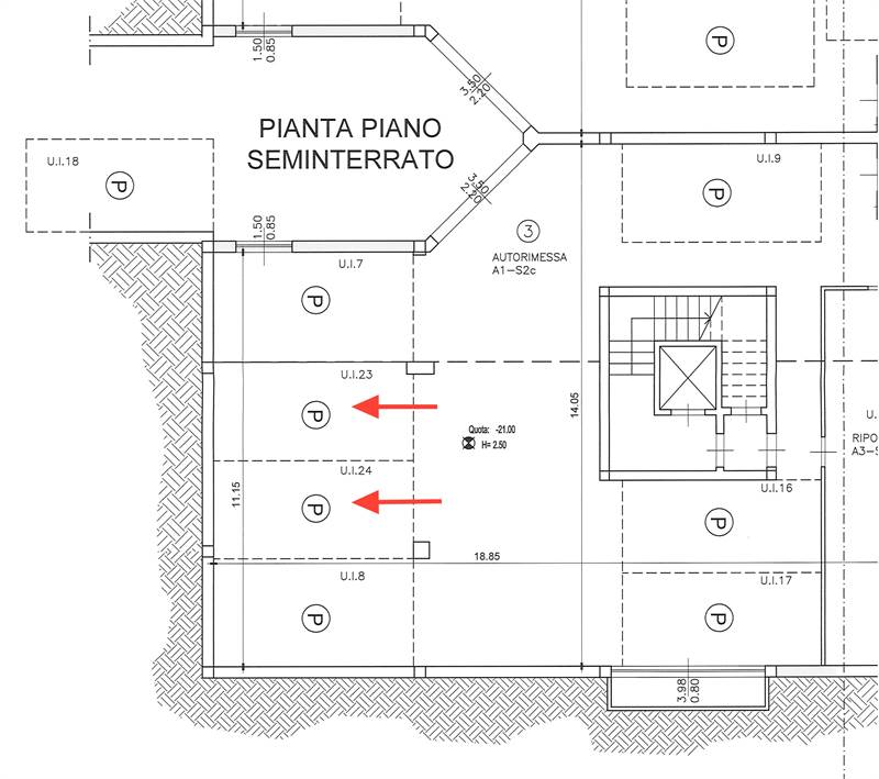 Plan posto auto